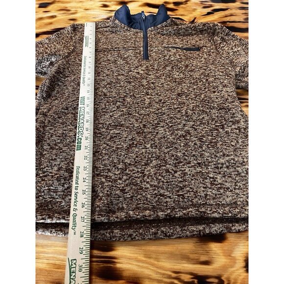 Eddie Bauer 1/4 Zip Pullover Sweater Browns Size Medium Outdoor Preppy Hiking - Picture 4 of 15
